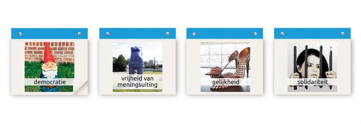 In de Digitale Scheurkalender Burgerschap vind je lessen over onder meer democratie, vrijheid van meningsuiting, gelijkheid en solidariteit