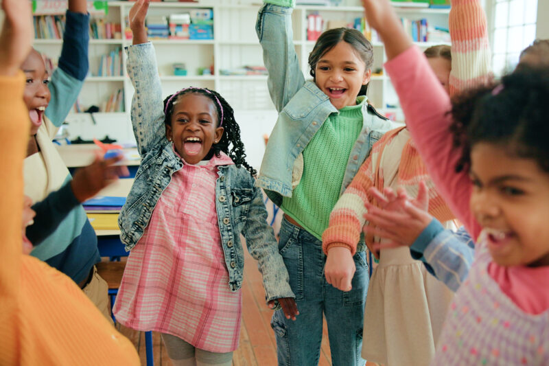 Leuker leren met muziek Kinderen in klas zijn blij