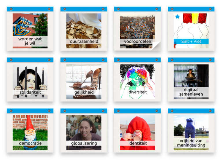 Overzicht van de 12 lessen van de Digitale Scheurkalender Burgerschap