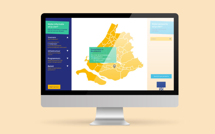 Voorbeeld van het online dashboard Cultureel Zuid-Holland in kaart