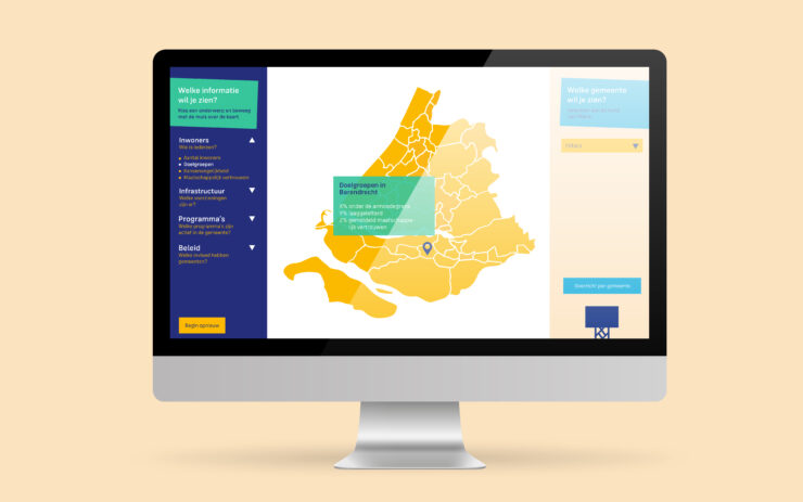 Voorbeeld van het online dashboard Cultureel Zuid-Holland in kaart